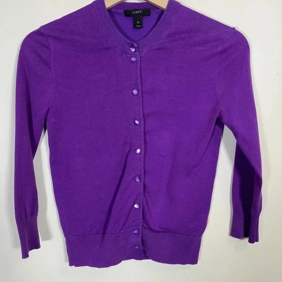 J.CREW | JACKIE CARDIGAN IN FIESTA PURPLE - Picture 3 of 15